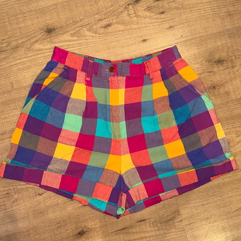 karen scott plaid shorts - Picture 1 of 3
